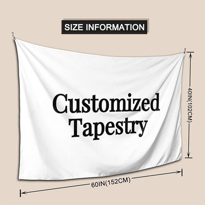 Custom Wall Tapestry Add Your Own from PhotoCustom Wedding Funny Backdrop Decoration 60x40 For Dormitory