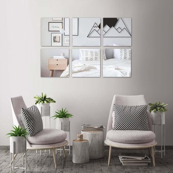 Efavormart 16 PCS - 12" Square Glass Mirror Table Centerpiece, Hanging Wall Decor