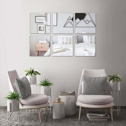 Efavormart 16 PCS - 12" Square Glass Mirror Table Centerpiece, Hanging Wall Decor
