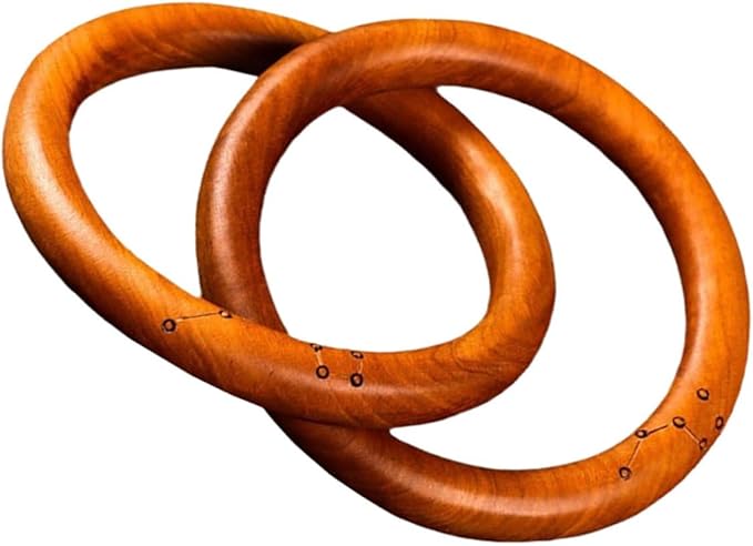 MAGICLULU Wooden Link Chain Decor Jujube Wood Ornament Rustic Home Decor Minimalist Wooden Chain Art