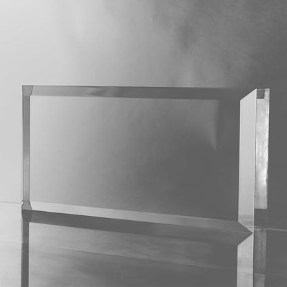 CiaoHER 2in Thickness Beveled Solid Acrylic Display Block Clear Polished Pedestal Stand Riser Solid Base (6x12)