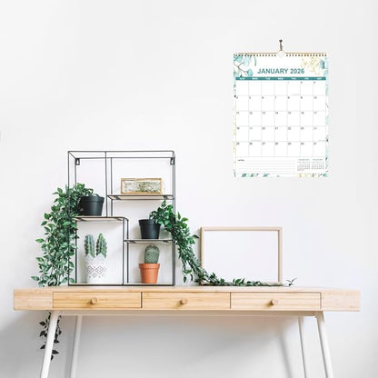 2026 Calendar - Calendar 2026 from January 2026 - December 2026, 12 Months Calendar/Planner with Thick Paper, 12" x 14.5", Vertical, Leaf