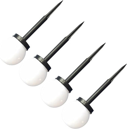 4pcs Solar Sphere Lights Outdoor, White Glow LED Lawn Pathway Lights, Weatherproof Solar Powered Landscape Lighting for Garden Yard