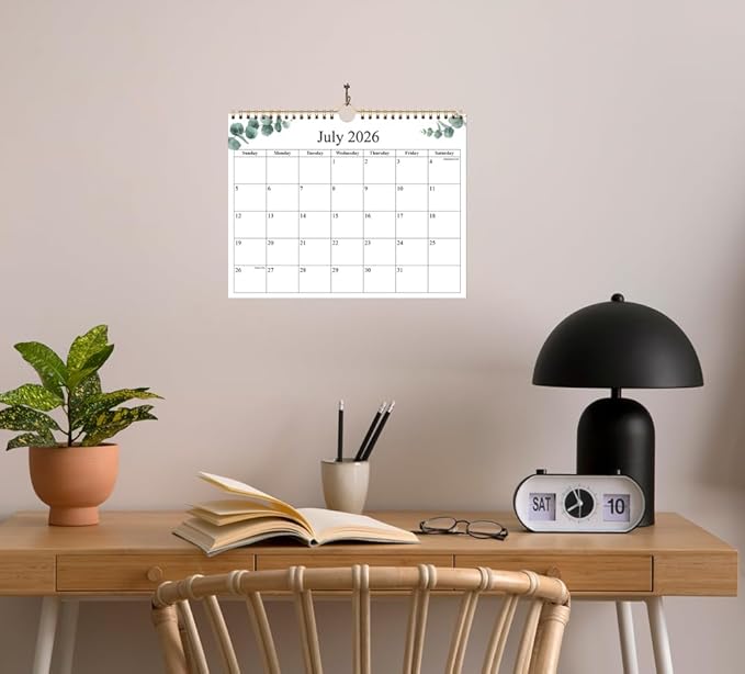 Small Wall Calendar 2026 - Mini Calendar 2026-2027 from January 2026 - June 2027, 18 Months Little Calendar with Premium Paper, 6" x 8", Leaf