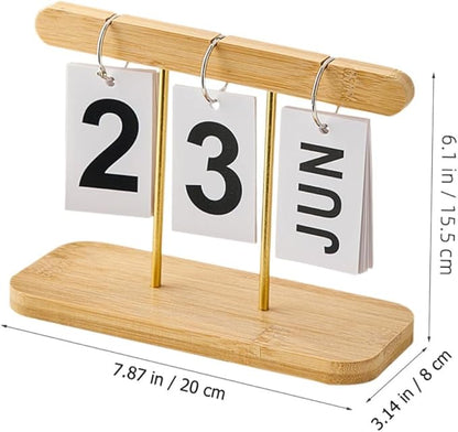 Generic Simple Perpetual Desk Calendar with Movable Blocks for Office Home and Classroom Decoration Reusable Nordic Style Table Ornament for Living and Teacher Desk