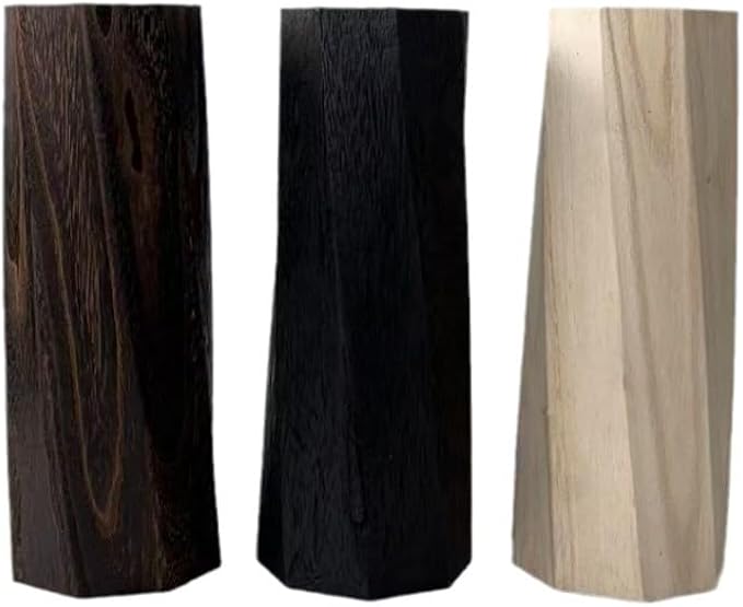 Handcrafted Natural Wood Vase | Eco-Friendly Home Decor | Unbreakable Rustic Flower Vase for DIY Painting | 9.5" Wooden Decorative (Rhombus Shallow-Fired)
