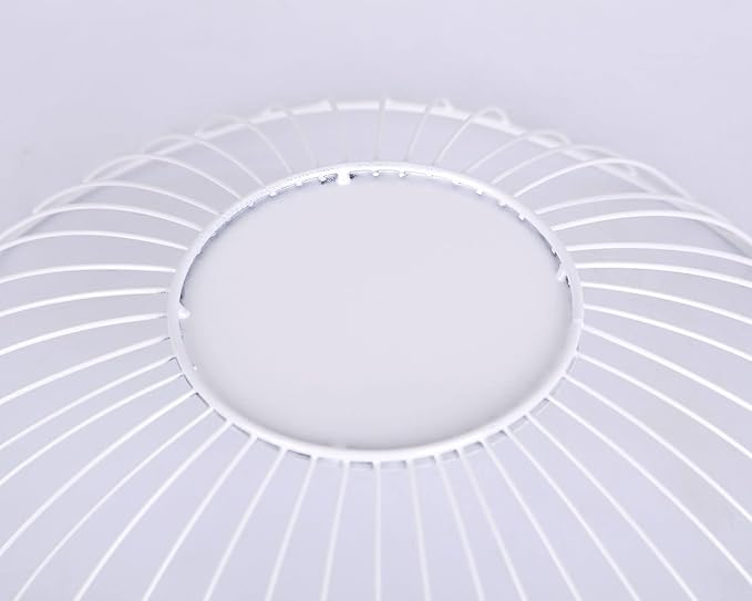 IBWell Short Curved-Edge Modern Creative Stylish Single Tier Dish,Metal Iron Wire Fruit Vegetables Bread Decorative Stand Serving Bowls Basket Holder (Square Dish) (White)