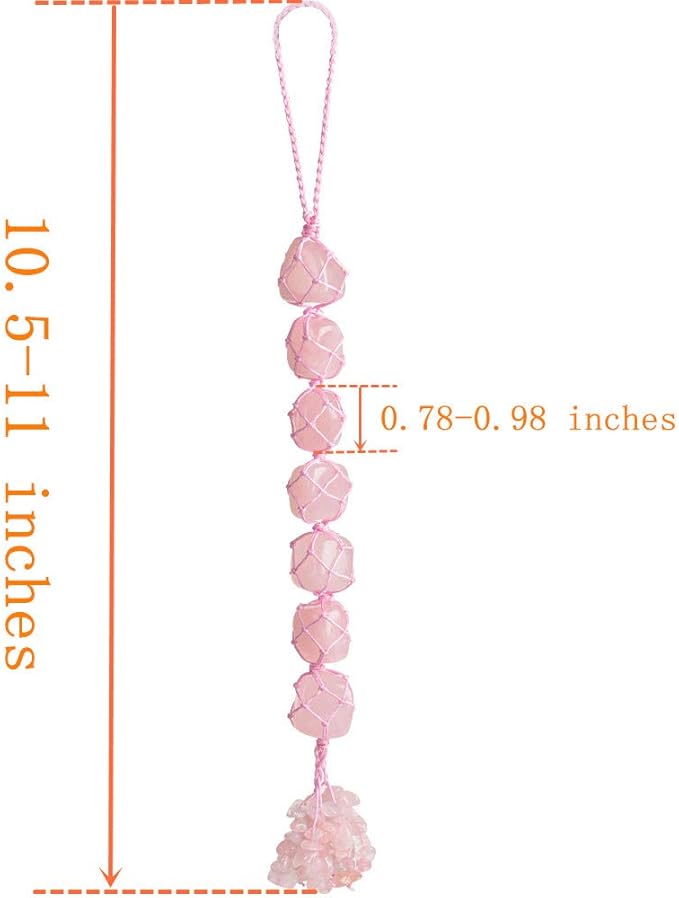 Hanging Ornaments Natural Rose Quartz Ornaments Home Decor Gemstones Reiki Feng Shui Ornament Window Wall Ornament