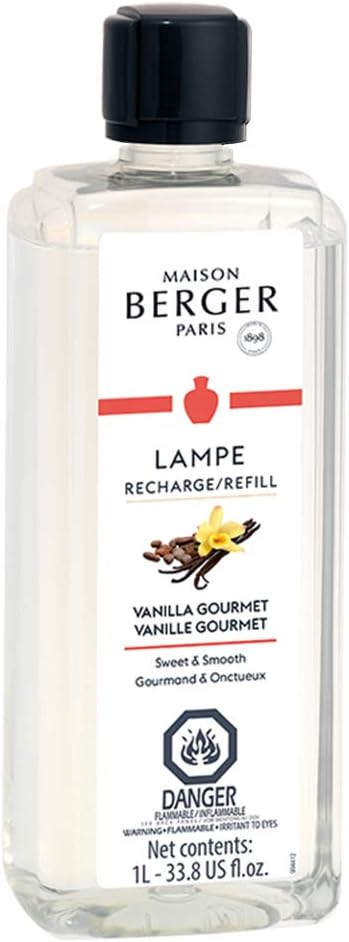 MAISON BERGER - Vanilla Gourmet - Lampe Berger Fragrance Refill for Home Fragrance Oil Diffuser - AIr Freshener - 33.8 Fluid Ounces - 1 Liter