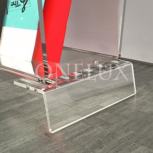 ONELUX Clear Acrylic Home use Acrylic Magazine/Newspaper/brochure Rack,Lucite Book Holder - KD Packed