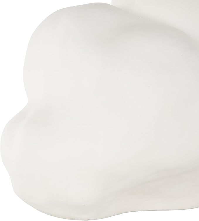 Deco 79 Ceramic Abstract Decorative Vase Floral Inspired Centerpiece Vase, Flower Vase for Home Decoration 11" x 11" x 13", White