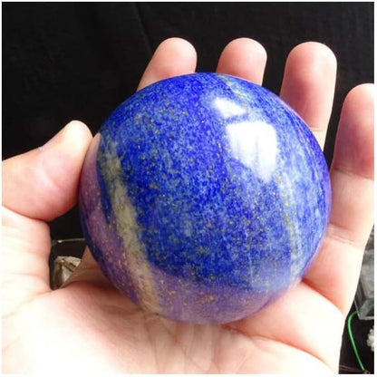 StoneStory Natural Lapis Lazuli Healing Crystal Sphere Ball for Reiki Balancing Meditation Energy Home and Office Decoration (6cm, Lapis Lazuli)