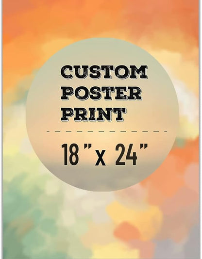 wall26 Custom Poster Prints - Upload Your Image/Photo, Personalized Photo to Poster Printing, Durable and Waterproof, Home Decor Wall Art Prints - 18x24 inches