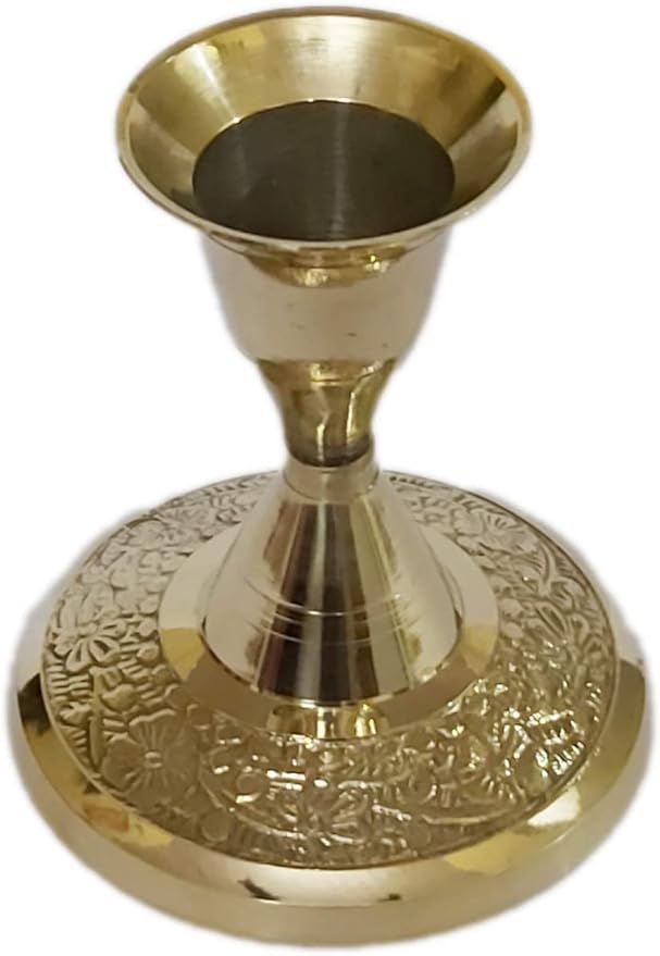 Brass Candle Stand Living Room Candlestick Holder for Table Candle Holders Candle Holder Stand Metal Pillar Wedding Gift Centerpiece Candle Holders (2.5 inches)