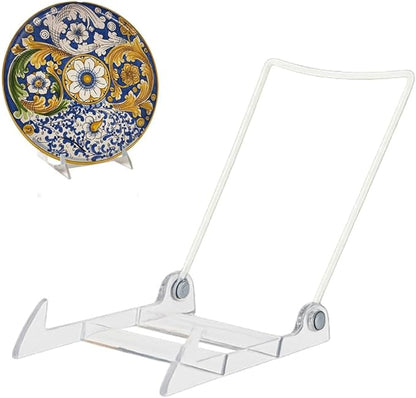 KINGDOM SOLUTIONS Made in USA 36-Pack Adjustable Acrylic Easels - Plate Stand - Sturdy Book Stand for Art, Pictures, Plates, Frames - Unique on The Market