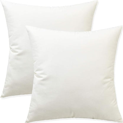 Artaimee Ivory White Velvet Throw Pillow Covers (18x18 Inches, Pack of 2) – Soft & Cozy Cushion Cases for Sofa, Bed, Couch, Office, & Car – Hidden Zipper, Decorative Accent for Living Room & Bedroom