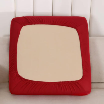 HOOBUY Waterproof Couch Cushion Cover 1pc Stretch Sofa Slipcovers Furniture Protector with Elastic Suitable for Armchair, Loveseat,3&4 Seater Sofa (1, Red)