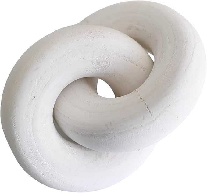 Elegant Wooden Knot Chain Accent - Versatile Home Decor for Living Room and Console