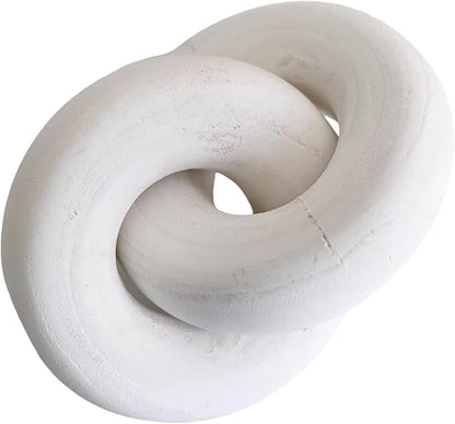 Elegant Wooden Knot Chain Accent - Versatile Home Decor for Living Room and Console