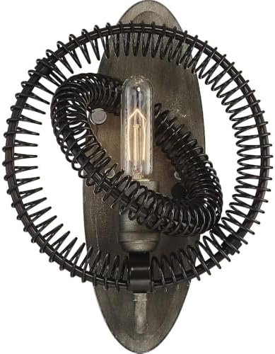 Eurofase 31385-015 Orbita Vintage Bronze Coiled Rings Wall Sconce, 1 Edison Light Bulb, 13.75 inch High - Model 31385-015Vintage Bronze