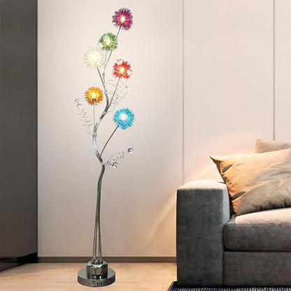 Nordic Modern Flower Floor Lamp Fashion Art Living Room Sofa Bedroom Wedding LED Originality Decorative Standing Light (Style 25)