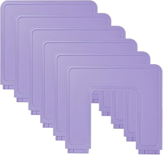 6 Pieces Upright Plates, Accessory Parts of Expandable File Folder Holder, Purple