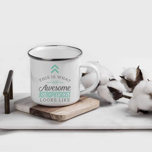Andaz Press 11oz. Stainless Steel Campfire Coffee Mug Gift, This is What an Awesome Astrophysicist Looks Like, 1-Pack, Birthday Gift Ideas Coworker Him Her, Includes Gift Box