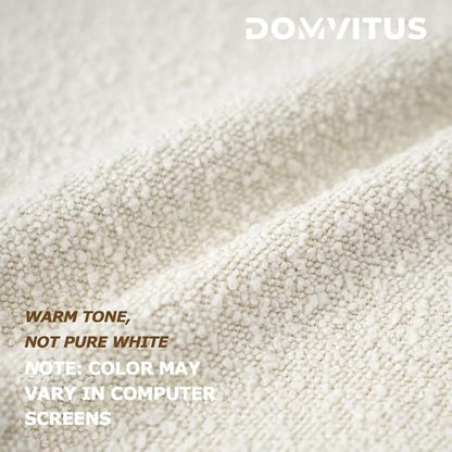 DOMVITUS Boucle Pillow Covers 20x20 Luxury Throw Pillow Covers Decorative Pillows for Bed Sofa Pillows for Living Room Accent Couch Soft Cushion Case, 1PC, Ivory