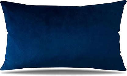Artscope Luxury Velvet Pillow Covers Super Soft Decorative Rectangle Throw Pillow Covers Case Cushion Covers for Sofa Couch Bedroom Car Decor 16x24 Inch Navy Blue