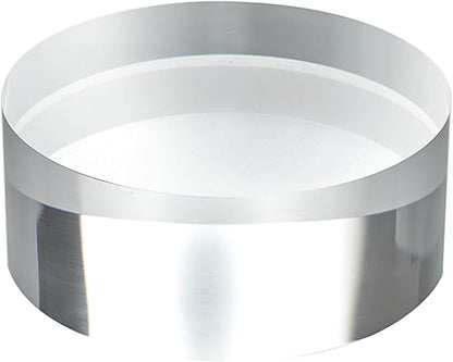 CiaoHER 2in Thickness 4in Diameter Acrylic Disc Display Block Clear Polished Round Pedestal Stand Riser 4" x 2", 1 Pack