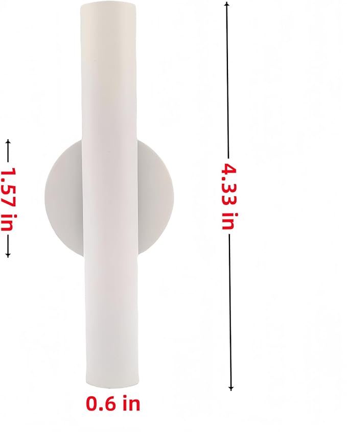 Adhesive Metal Wall Vase Holder - Decorative Tube for Dried/Faux Floral Display, Rust-Resistant Home & Office, Dining Room Also Suitable for Cemetery Memorial Display Decor (1 Pcs White)