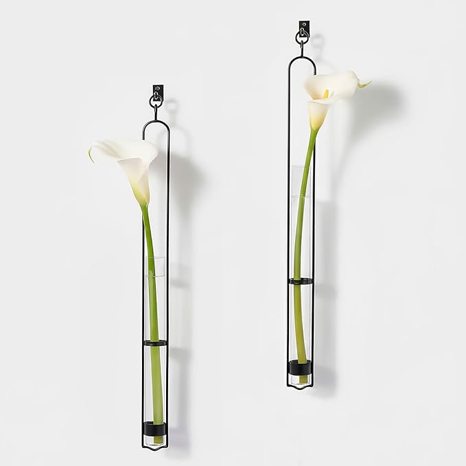 COURONNE CO. Elegant Glass Flower Vases & Test Tube for Plants - 33 in – Clear Vase Decor for Living Room, Indoor Plants & Home Decorations