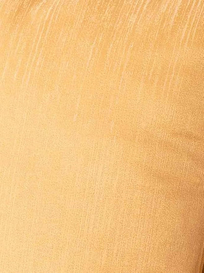 Decorative Cushion Covers, 360 GSM Poly Cotton Jacquard Fabric, Plain Solid Textured, Light Gold, 18" x 18", Handmade, Eco-Friendly, Pack of 2