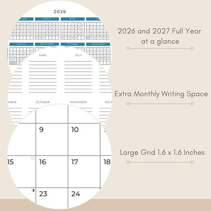 Mountains Wall Calendar 2026 | Nature Calendar | 12" x 24" Open | Giftable Scenic Calendar 2026 | Thick & Sturdy Paper for Organizing & Planning | Pacific Waters Press (Mountains)