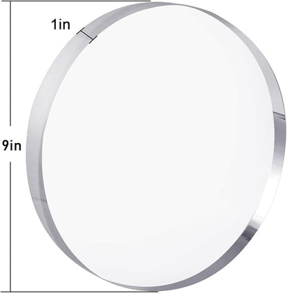 CiaoHER 1in Thickness 9in Diameter Acrylic Disc Display Block Clear Polished Round Pedestal Stand Riser 9" x 9" x 1", 1 Pack