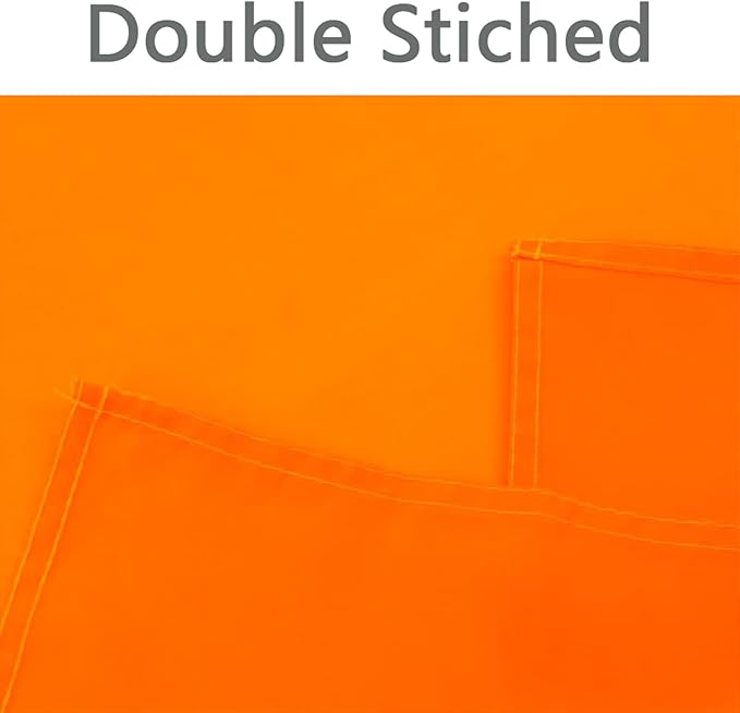 Solid Orange Flag 3x5 Ft Blank Orange Flags Vivid Color Double Stitched Plain Flag with Brass Grommets
