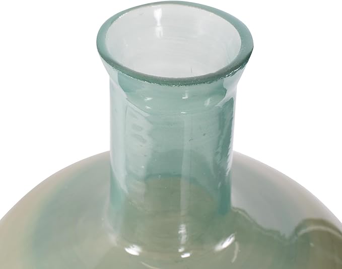 Howard Elliott Multicolor Capri Stripe Glass Bottle Vase for Flowers, Modern Abstract Design Decorative Bottle Vase for Weddings, Floral Arrangements & Decoration, Tall, 23.5 x 12 x 12 Inch