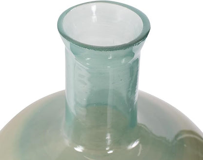 Howard Elliott Multicolor Capri Stripe Glass Bottle Vase for Flowers, Modern Abstract Design Decorative Bottle Vase for Weddings, Floral Arrangements & Decoration, Tall, 23.5 x 12 x 12 Inch