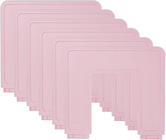 6 Pieces Upright Plates, Accessory Parts of Expandable File Folder Holder, Pink