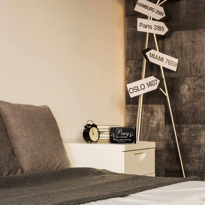 Pray About Everything Worry About Nothing Wooden Wall Plaque