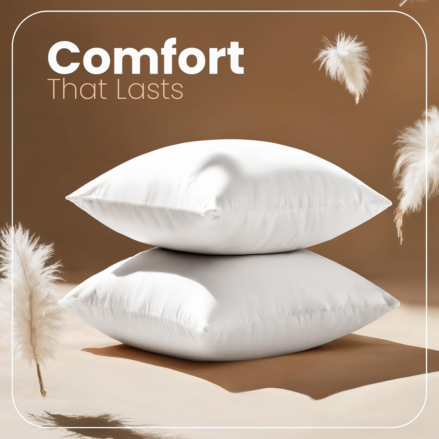 Utopia Bedding Throw Pillow Inserts 18x18 – Set of 2 | White