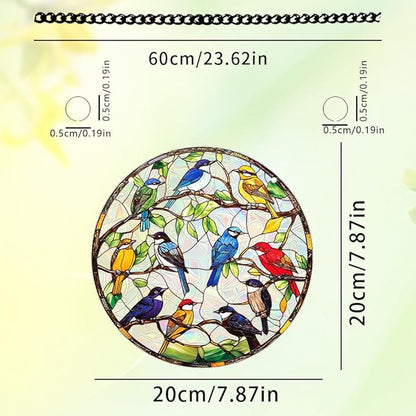 8 Inch Sun Catchers Indoor Window, Acrylic Rainbow Suncatcher Window Hanging Decoration for Living Room Bedroom Summer Home Balcony Ornaments Decoration (76 Bird)