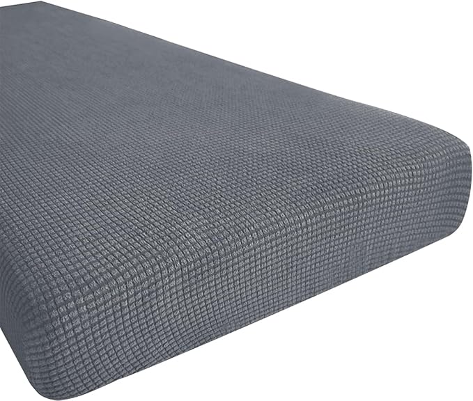 Hokway Couch Cushion Covers Stretch Cushion Covers Sofa Seat Cushion Slipcover Cushion Protector(Light Gray, Medium)