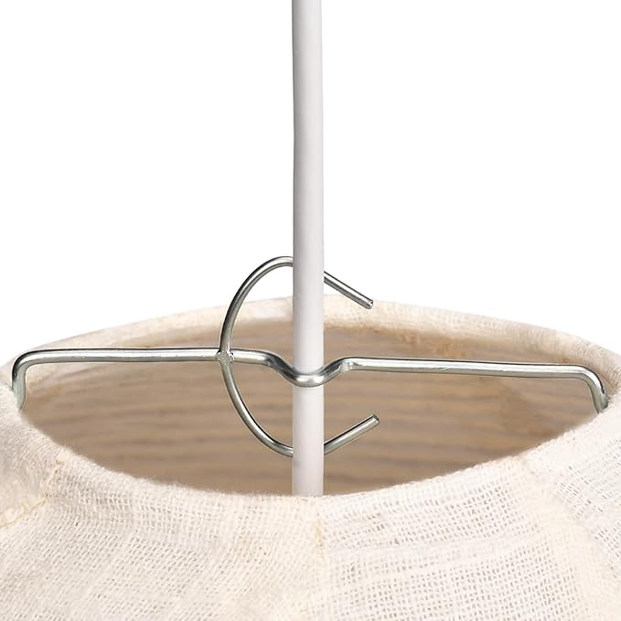 oetmilc-2PCS Hanging Lamp Shade Can replace Large paper lantern 20INCH Linen Pendant Light Shade Round Off-White Handmade Fabric Lampshades Decorations Suitable for the Living room Hallway Bedroom