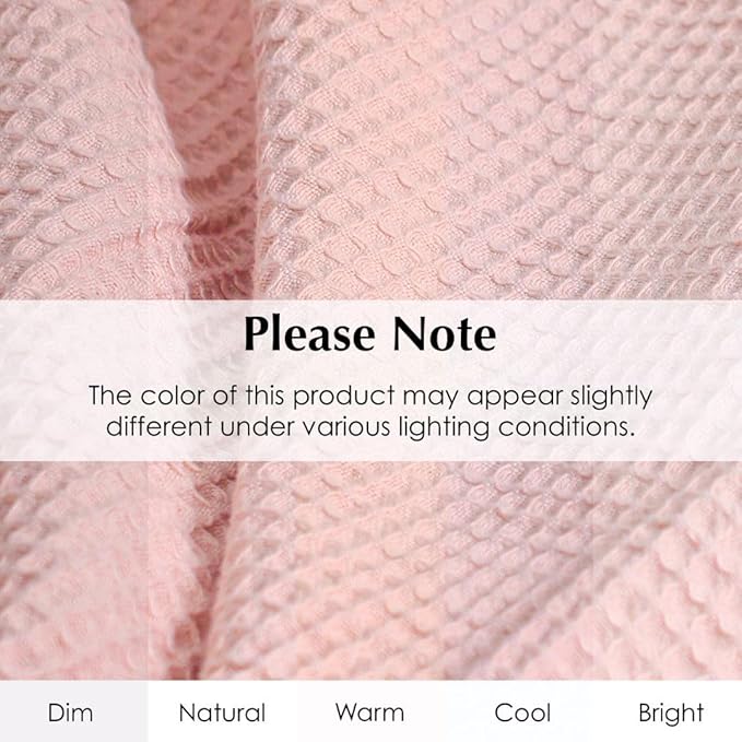 Salt Earth GOTS Certified 100% Organic Cotton Throw Blanket, 55"x60" Waffle Blankets & Throws for Bed, Throw Blanket for Couch, Cozy Christmas Blankets and Throws for Christmas Gifts (Misty Rose)