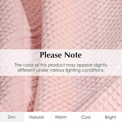 Salt Earth GOTS Certified 100% Organic Cotton Throw Blanket, 55"x60" Waffle Blankets & Throws for Bed, Throw Blanket for Couch, Cozy Christmas Blankets and Throws for Christmas Gifts (Misty Rose)