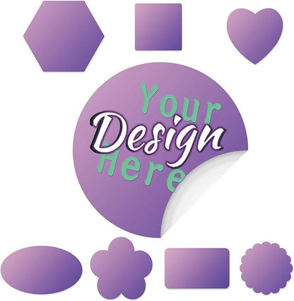 Jamipasp Custom Stickers for Business Logo Personalized Stickers Labels Customized with Photo, Name, Circle, Rectangle, Square, Waterproof Vinyl, Clear PVC,100,200pcs, 1",1.5",2", 3", 4",5" 6"