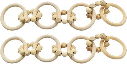 Wooden Chain Link Decoration, Bookshelf Decorative Ornament,