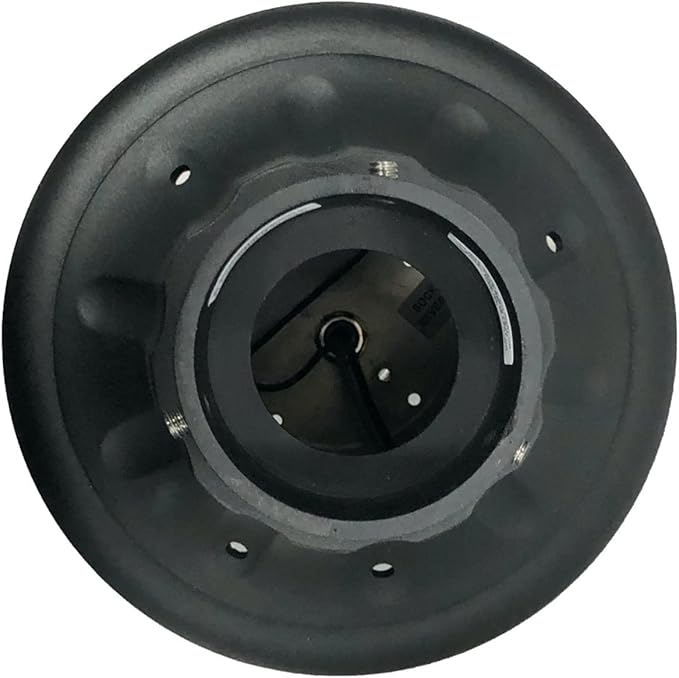 KASTLITE Premium Lamp Post Globe Combo Lighting Fixture | 16" Smoke Lens with Black Aluminum Heavy Duty Fitter for 3" Diameter Posts (Post Not Included) | Comes with Adjustable LED Bulb