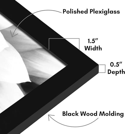 Americanflat 24x34 Poster Frame with Polished Plexiglass - Black Picture Frame - Wide Photo Frames Made of Engineered Wood for Vertical or Horizontal Wall Display - Epic Collection - Black